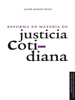 cover image of Reforma en materia de justicia cotidiana